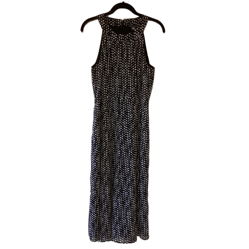 Tommy Hilfiger Polka Dot Maxi Dress Black White Size 8 Sleeveless No Belt - Picture 3 of 10